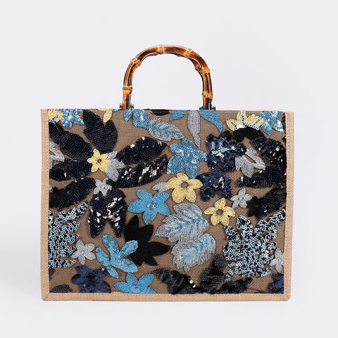Pailletten-Einkaufstasche, gewebte Handtasche, Luxusgefühl für Damen, m3331196 