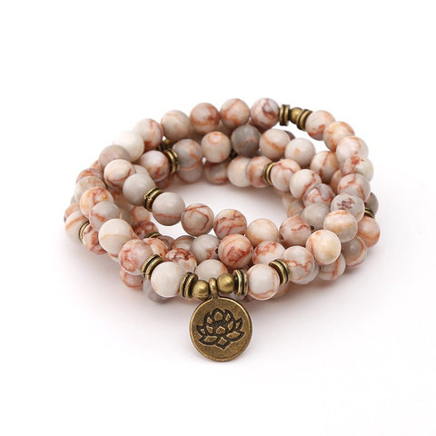 8 mm neues Amazon-Armband, 108 Buddha-Perlen, Lotus-Armband mit mehreren Kreisen, Lebensbaum-Anhänger, Pulloverkette, M3331309