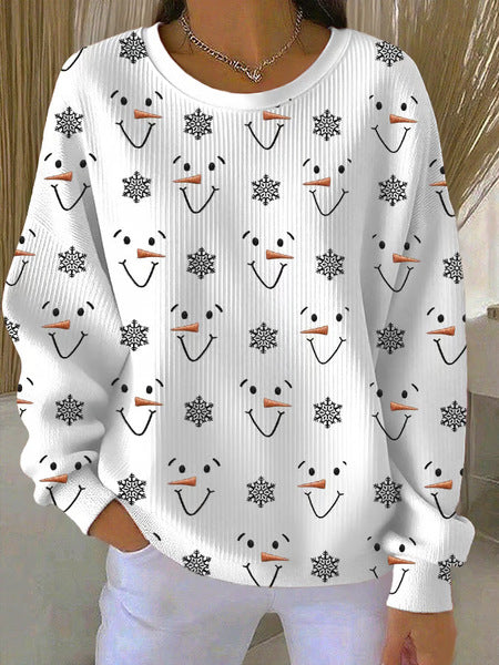 Loose outer wear lazy wind snowflake Christmas tree mix and match casual commuter sweater m302516-3