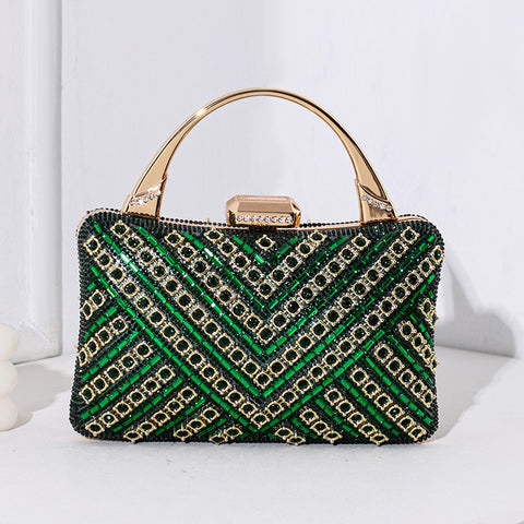 Retro-Bankett-Handtasche mit hohem Diamant-Gefühl für Damen, m3331050
