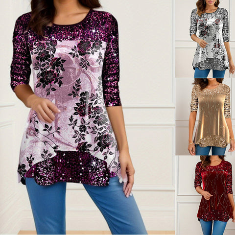 T-shirt col rond imprimé mode M300178 