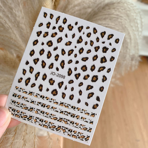 Leopardenmuster Nailart Sticker Aufkleber personalisierter Graffiti Trend mit selbstklebendem Nagelaufkleber m3331202