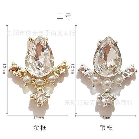 Nail Art Legierung Schmuck Stern Mond Diamant Perle Luxus Gericht Diablo Barock Nagel Dekorative Aufkleber
