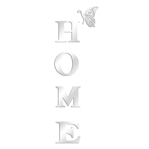 HOME Familie Slogan Acryl 3D Stereo Spiegel Wandaufkleber m3330892