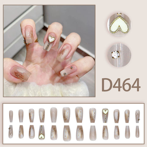 Elegante und frische Temperament Wind Maniküre Eis transparent Strass abnehmbare tragbare Nagel m5010688