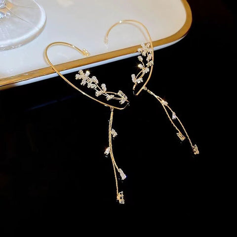 Zirkon Blume Ohr Hängen Quaste Ohr Hängen M3331099