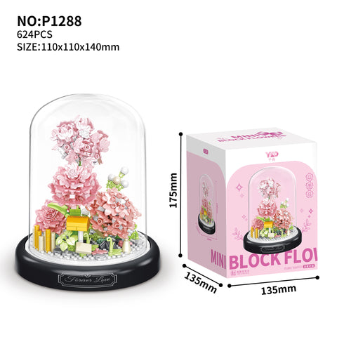 Nouveau assemblage bloc de construction Bouquet Micro Grain Rose tournesol ornement M3330979 