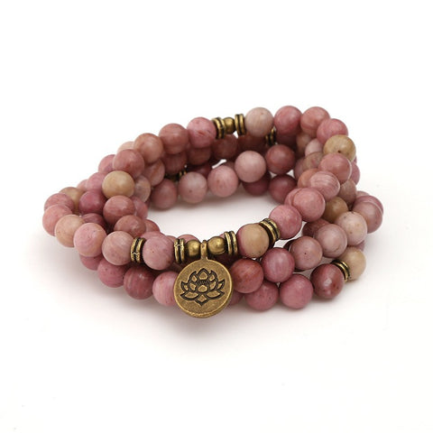 8 mm neues Amazon-Armband, 108 Buddha-Perlen, Lotus-Armband mit mehreren Kreisen, Lebensbaum-Anhänger, Pulloverkette, M3331309