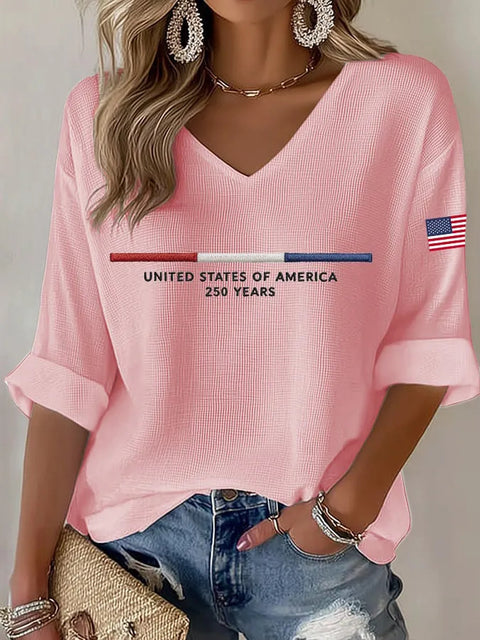 Summer V-neck short-sleeved top 3D digital printing women's casual short-sleeved m302655