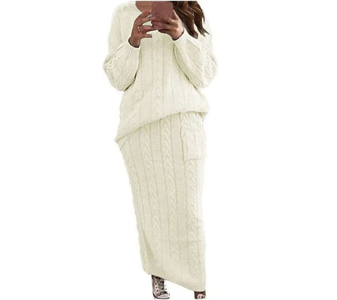 Pull à fleurs torsadées tendance pour femme, jupe de costume m300506 