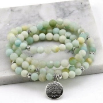 8Mm Amazon Armband 108 Lotus Buddha Auge Anhänger Halskette Armband Armband m3331231
