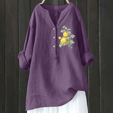 Autumn new long-sleeved comfortable printed fashion versatile shirt m301739