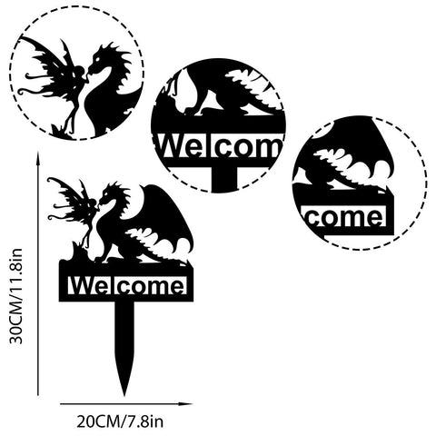 Dragon Garden Märchen Adresscode-Schild m3331008