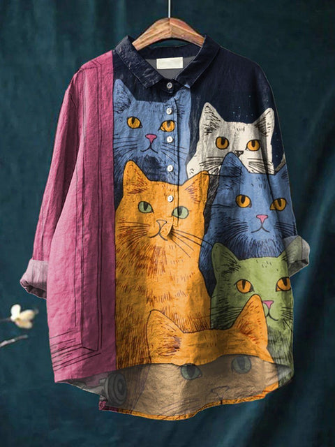 Lässiges Damen-T-Shirt mit Rundhalsausschnitt und lockerem Druck in großen Größen m301279 