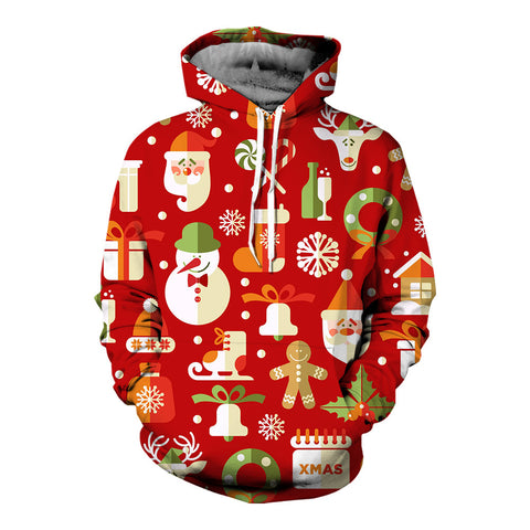 Halloween series 3D printed men's casual sports large size hoodie m301740