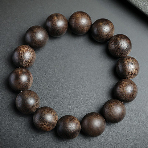 Untergetauchtes indonesisches Darakan-Adlerholz-Buddha-Perlenarmband 108 Rosenkranzperlen 8 mm altes Material Adlerholzarmband m3331276 