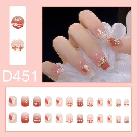 Elegante und frische Temperament Wind Maniküre Eis transparent Strass abnehmbare tragbare Nagel m5010688