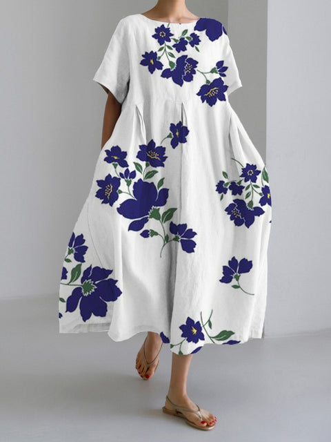 3D-Baumwollimitat-Pull-Frame-Craft-Damen-Pendelkleid m301038