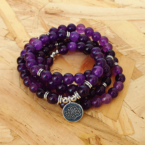 8 mm neues Amazon-Armband, 108 Buddha-Perlen, Lotus-Armband mit mehreren Kreisen, Lebensbaum-Anhänger, Pulloverkette, M3331309