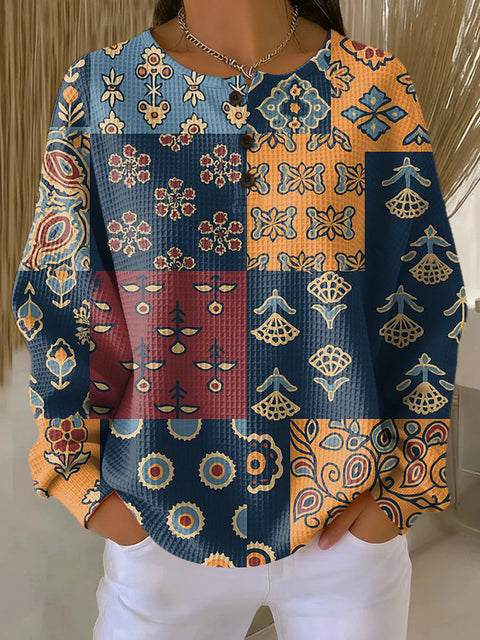 Casual stand-up collar POLO long-sleeved top m302619