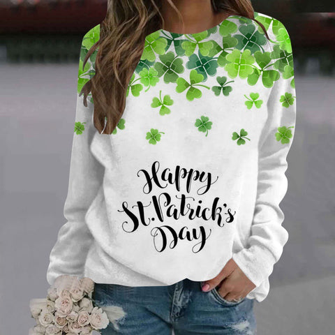 Pull col rond imprimé manches longues femme m300913 
