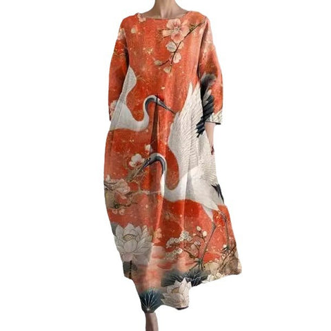 Rundhalsausschnitt süßes Damenkleid neues Kleid m301069 