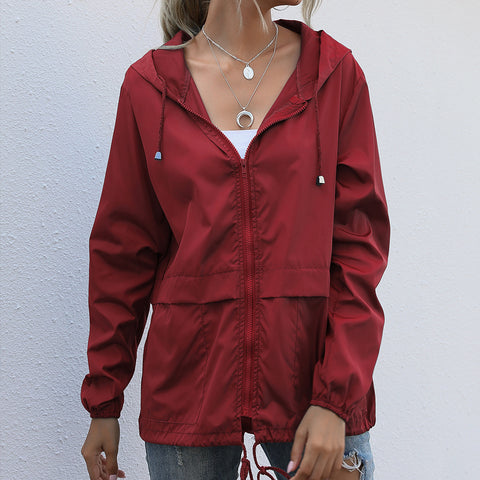 Zip hoodie lightweight outdoor hiking raincoat jacket m301830