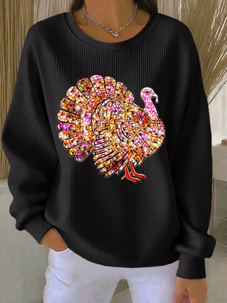 Loose outer wear lazy wind snowflake Christmas tree mix and match casual commuter sweater m302516-3