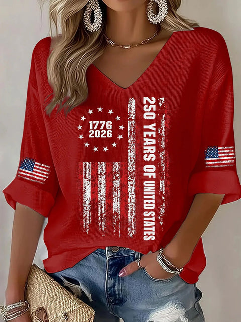 Summer V-neck short-sleeved top 3D digital printing women's casual short-sleeved m302655
