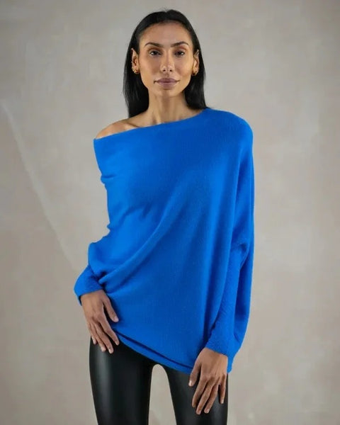 Crew neck long sleeve comfortable temperament knitted pleated jumper m302318