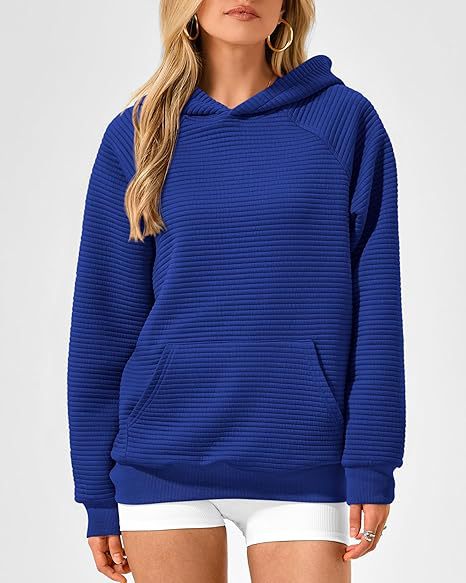 Women's Fashion Striped Hooded Loose Long Sleeve Sweater Women's m302027