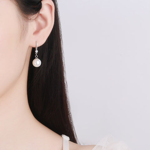 Boucles d'oreilles en argent pur et perles Zhen M3331125