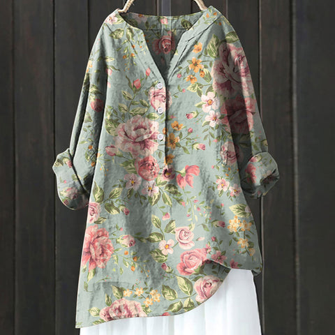 Autumn new long-sleeved comfortable printed fashion versatile shirt m301739