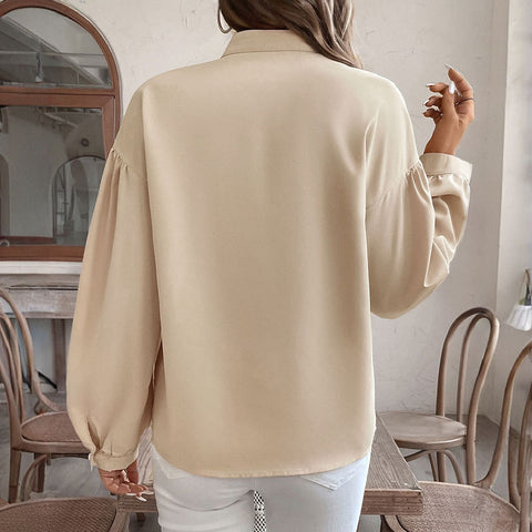 Langarm Stehkragen Ethno Style Shirt Damen m300817 