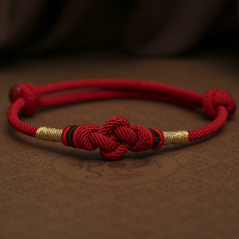 Handgewebtes Armband aus rotem Seil, Paargeschenke für Männer und Frauen, glückverheißendes Jahr der Schlange, Diamantknoten, Handseil aus Jadeperlen m3331253.