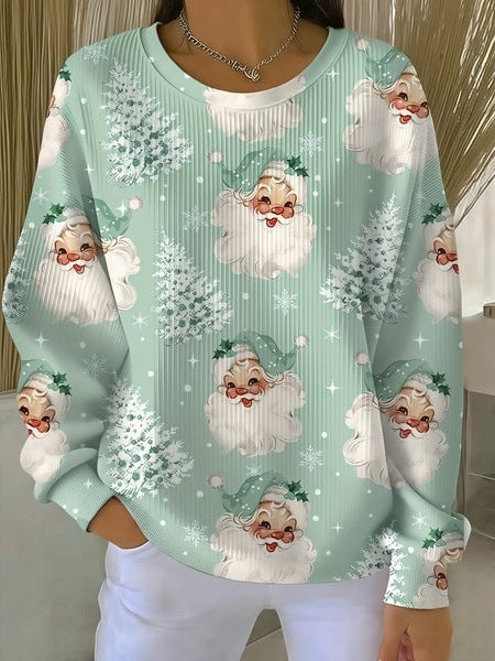 Knitted Women's Christmas Crew Neck Long Sleeve Pullover Women's m302124