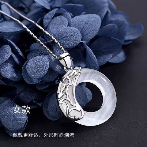 Collier pendentif rétro simple Soleil, Lune et Étoiles m3331241