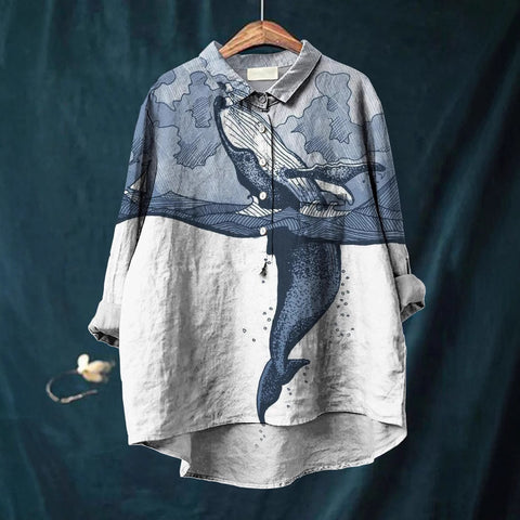 Lässiges Damen-T-Shirt mit Rundhalsausschnitt und lockerem Druck in großen Größen m301279 