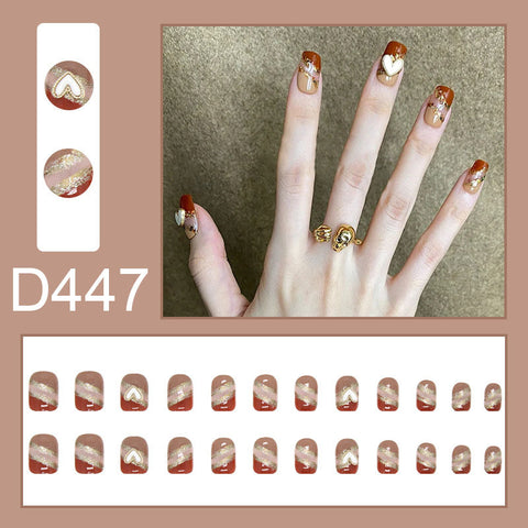 Elegante und frische Temperament Wind Maniküre Eis transparent Strass abnehmbare tragbare Nagel m5010688