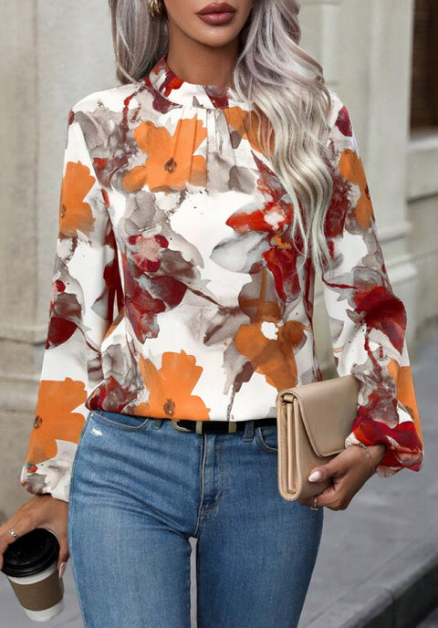 Chemise à manches longues pour femme, nouvelle collection, motif floral, tendance, m301020 