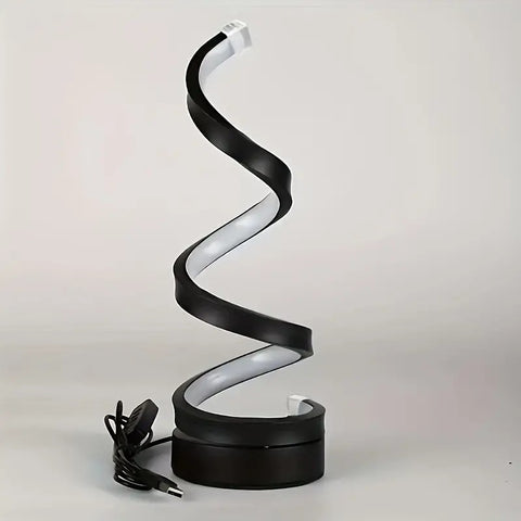 Moderne Spiral-Schreibtischlampe ist eine einfache und verstellbare LED-Schreibtischlampe m3330883