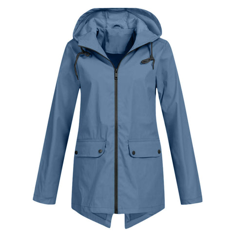 Veste coupe-vent légère à capuche et fermeture éclair pour l'extérieur, coupe-vent fine, m300472 