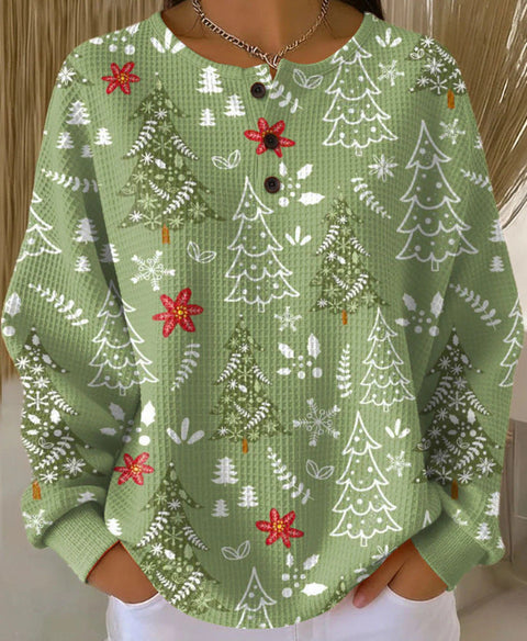 New retro 3D digital printing three-button stand-up collar Polo sweater m302116