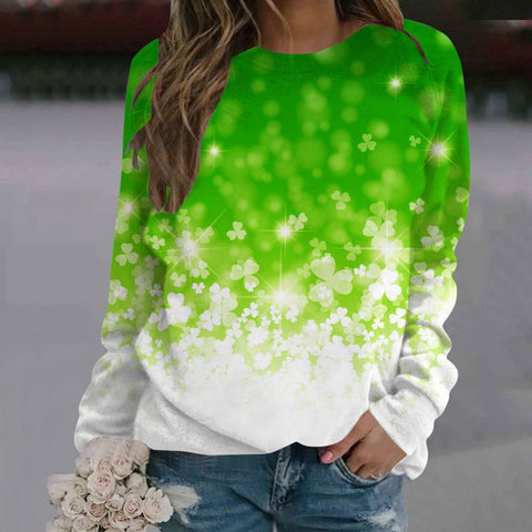 Pull col rond imprimé manches longues femme m300913 