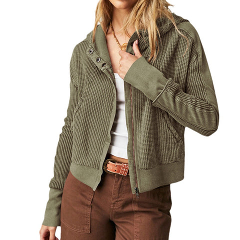 Pull à capuche style décontracté avec fermeture éclair M300474 