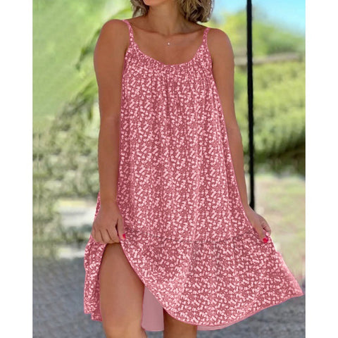 Großes Swing-Blumen-Slip-Kleid in Übergröße M300185 