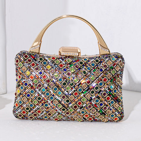 Retro-Bankett-Handtasche mit hohem Diamant-Gefühl für Damen, m3331050