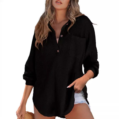 Haut en tricot gaufré populaire taille m300443 