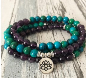8Mm Amazon Armband 108 Lotus Buddha Auge Anhänger Halskette Armband Armband m3331231