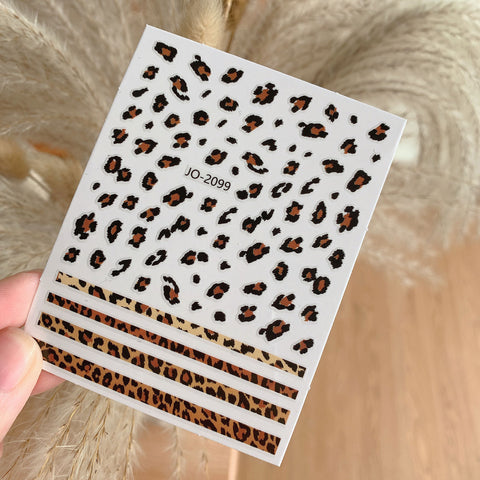 Leopardenmuster Nailart Sticker Aufkleber personalisierter Graffiti Trend mit selbstklebendem Nagelaufkleber m3331202